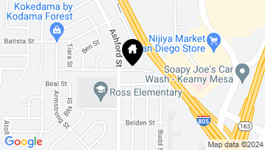 Map of 7541 Salizar Street, San Diego CA, 92111