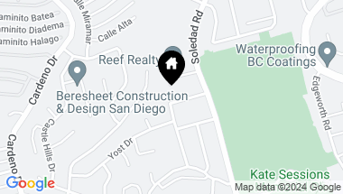 Map of 1706 Archer Street, Pacific Beach CA, 92109