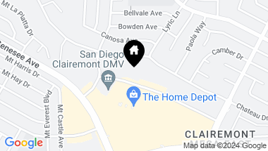 Map of 5252 Balboa Arms Dr # 102, Clairemont Mesa CA, 92117