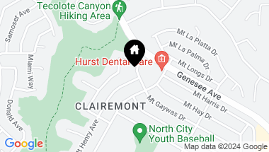 Map of 4635 Mount Gaywas Drive, Clairemont Mesa CA, 92117