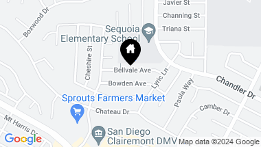 Map of 5137-39 Bellvale Ave, Clairemont Mesa CA, 92117