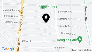 Map of 4444 Arcady Avenue, Highland Park TX, 75205