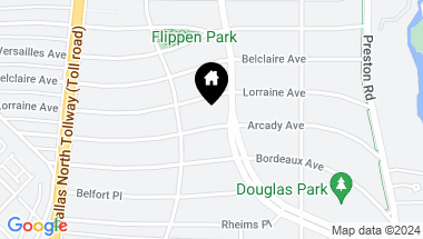 Map of 4408 Arcady Avenue, Highland Park TX, 75205