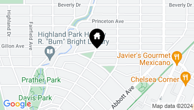 Map of 3619 Harvard Avenue, Highland Park TX, 75205