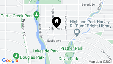 Map of 3919 Gillon Avenue, Highland Park TX, 75205