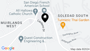 Map of 6393 Cardeno Drive, La Jolla CA, 92037