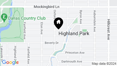 Map of 3657 Stratford Avenue, Highland Park TX, 75205