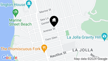 Map of 637 Arenas, La Jolla CA, 92037