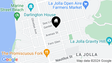 Map of 634 Arenas St, La Jolla CA, 92037