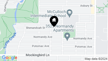 Map of 3629 Shenandoah Street, Highland Park TX, 75205