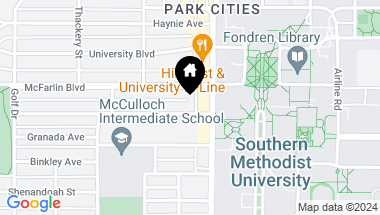 Map of 3414 Asbury Street, University Park TX, 75205