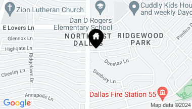 Map of 6414 Highgate Lane, Dallas TX, 75214