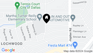 Map of 11304 Rupley Lane, Dallas TX, 75218