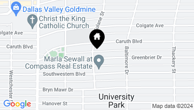 Map of 3844 Greenbrier Drive, University Park TX, 75225
