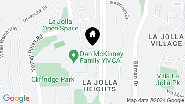 Map of 8393 Cliffridge Lane, La Jolla CA, 92037