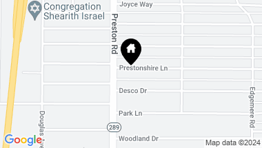 Map of 6026 Prestonshire Lane, Dallas TX, 75225