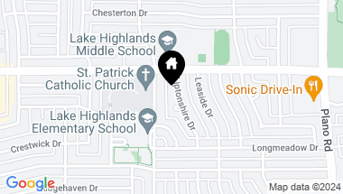 Map of 9637 Liptonshire Drive, Dallas TX, 75238