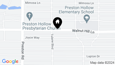 Map of 6218 Walnut Hill Lane, Dallas TX, 75230