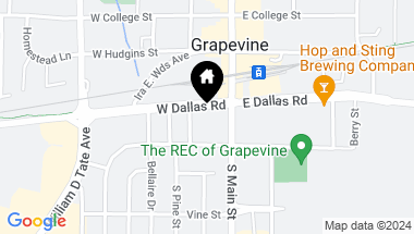 Map of 205 W Dallas Road, Grapevine TX, 76051