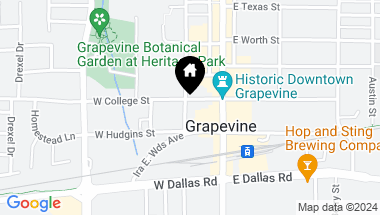 Map of 221 W College Street, Grapevine TX, 76051
