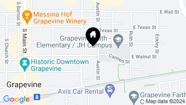Map of 523 Franklin Avenue, Grapevine TX, 76051