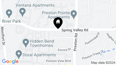 Map of 13909 Preston Valley Place, Dallas TX, 75240