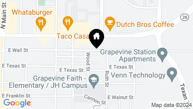 Map of 714 E Wall Street 109, Grapevine TX, 76051