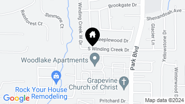 Map of 2161 S Winding Creek Drive, Grapevine TX, 76051