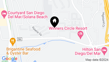 Map of 833 Del Mar Downs Road # D, Solana Beach CA, 92075