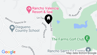 Map of 6150 Paseo Valencia, Rancho Santa Fe CA, 92067