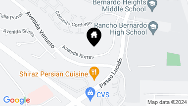 Map of 15292 Avenida Rorras, Rancho Bernardo CA, 92128