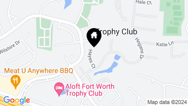 Map of 8 Hayes Court, Trophy Club TX, 76262