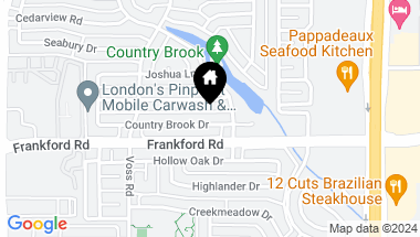 Map of 4319 Country Brook Drive, Dallas TX, 75287