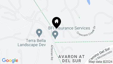 Map of 16645 Silhouette Rd, Rancho Bernardo CA, 92127
