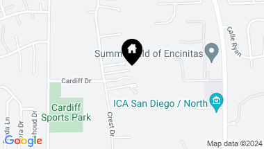 Map of 1575 Crest Drive, Encinitas CA, 92024