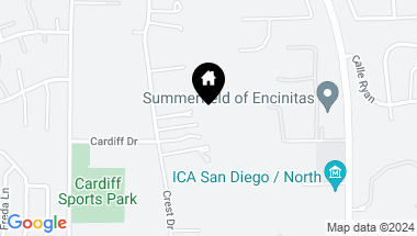 Map of 1555 Crest Drive, Encinitas CA, 92024