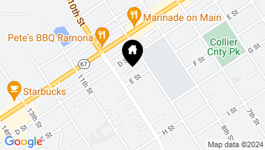 Map of 927 E Street, Ramona CA, 92065