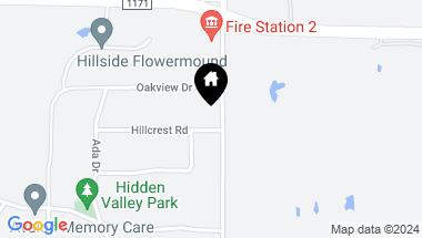 Map of 6400 Hillcrest Road, Flower Mound TX, 75022