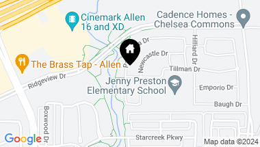 Map of 927 Panorama Drive, Allen TX, 75013