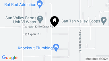 Map of 3950 E Bud Lane, San Tan Valley AZ, 85140