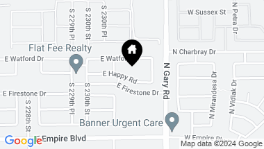 Map of 23128 E HAPPY Road, Queen Creek AZ, 85142