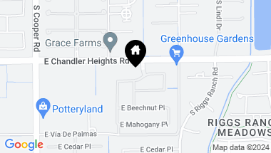 Map of 2300 E CHERRYWOOD Place, Chandler AZ, 85249