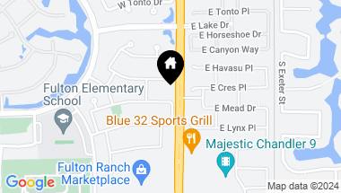 Map of 14 W BLUE RIDGE Way, Chandler AZ, 85248