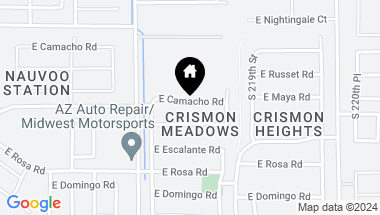 Map of 21747 E CAMACHO Road, Queen Creek AZ, 85142