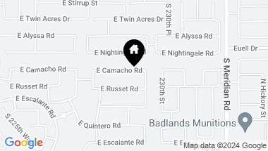 Map of 22933 E CAMACHO Road, Queen Creek AZ, 85142