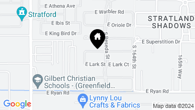 Map of 2659 E LOVEBIRD Lane, Gilbert AZ, 85297