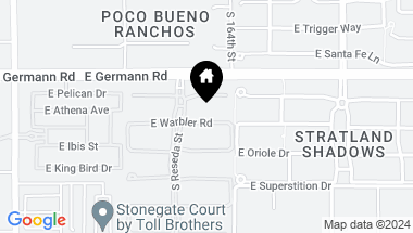 Map of 2748 E WARBLER Road, Gilbert AZ, 85297
