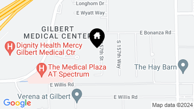 Map of 3474 S 157TH Street, Gilbert AZ, 85297