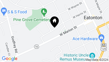 Map of 409 WEST HARRIS STREET, Eatonton GA, 31024