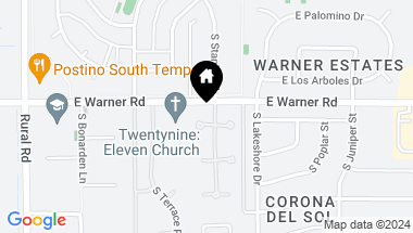 Map of 1225 E WARNER Road # 1, Tempe AZ, 85284